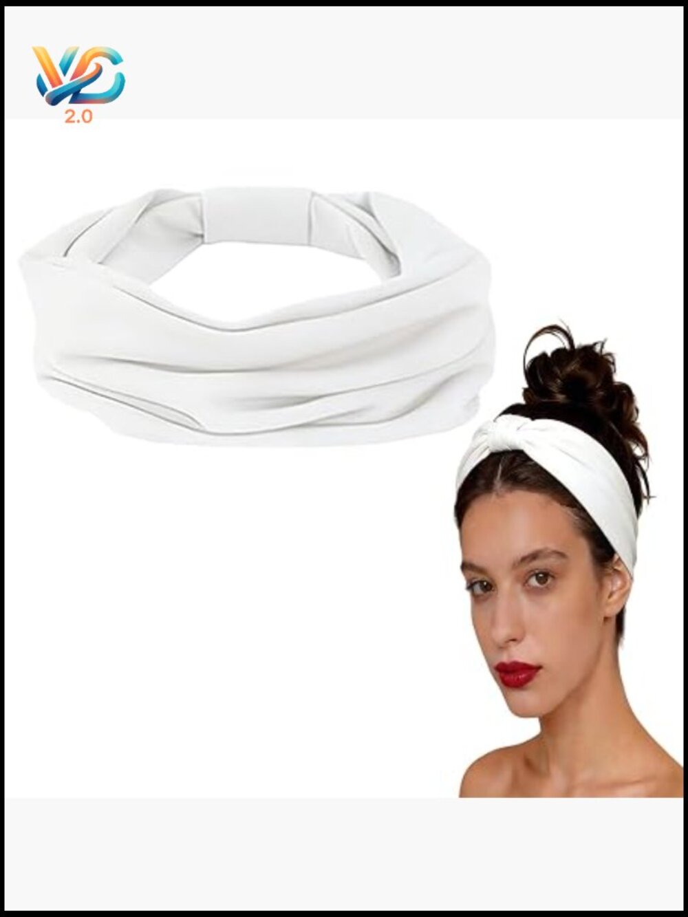 Wide Thick Knotted Headband Non Slip Stretchy Sweatband for Workout Running Yoga - Picture 1 of 6